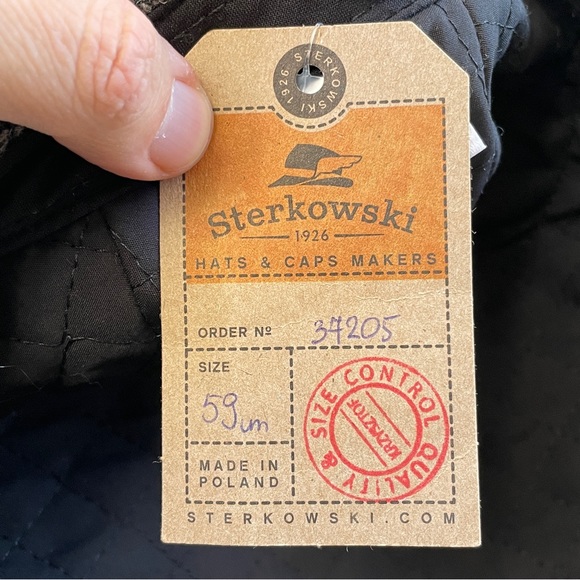 STERKOWSKI Peaky Blinders Flat Cap Harris Tweed Newsboy Hat 59cm L  7 3/8 - Picture 2 of 7